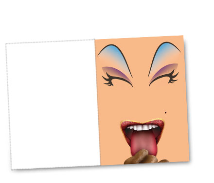 Pink Flamingos Notecard Inside